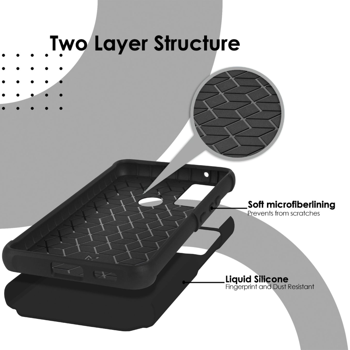 Cricket Ovation 3 Tough Strong MetKase Hybrid (Magnet Mount Friendly) Case Cover - Black (1105263)