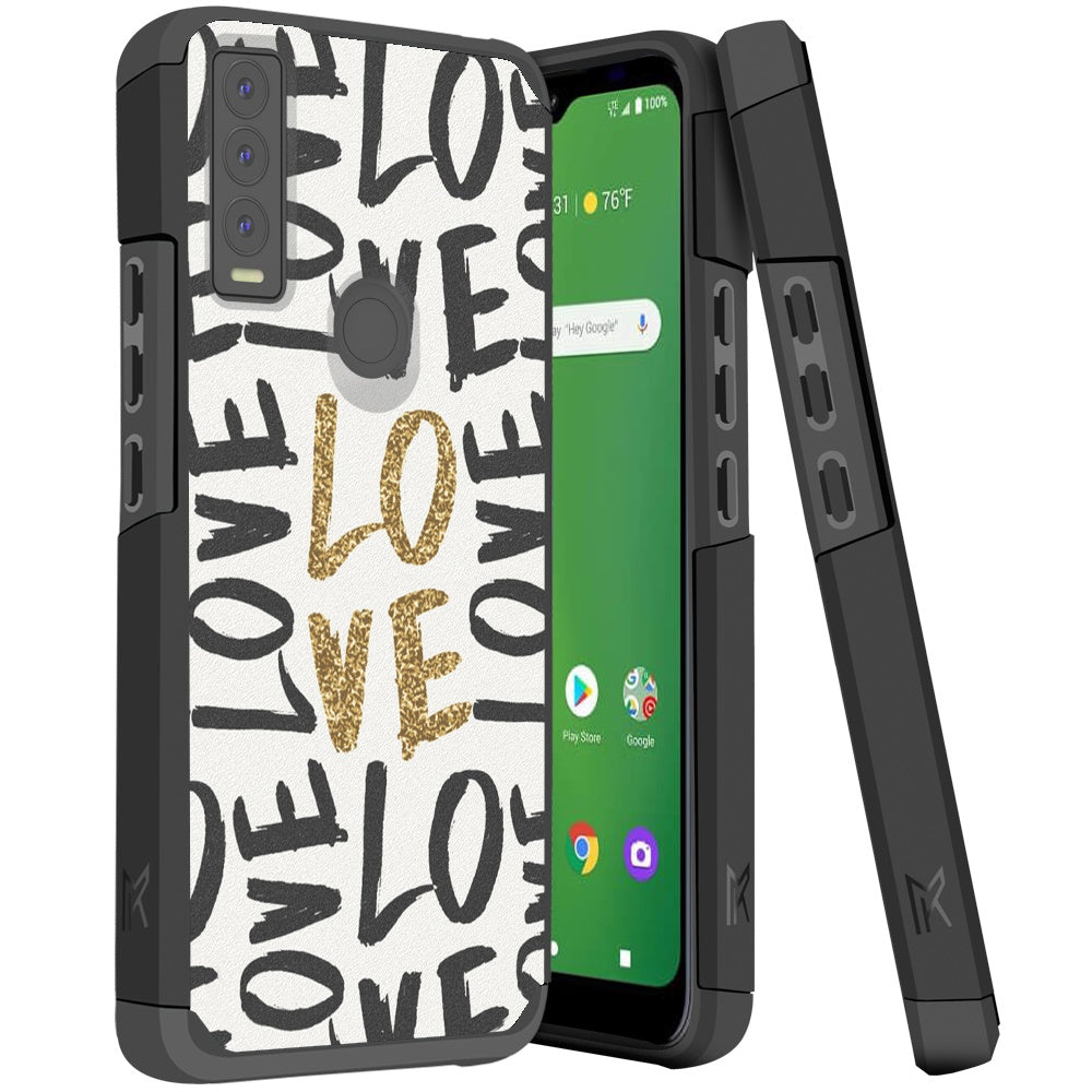 Cricket Ovation 3 Tough Strong MetKase Hybrid (Magnet Mount Friendly) Case Cover - Love (1105269)