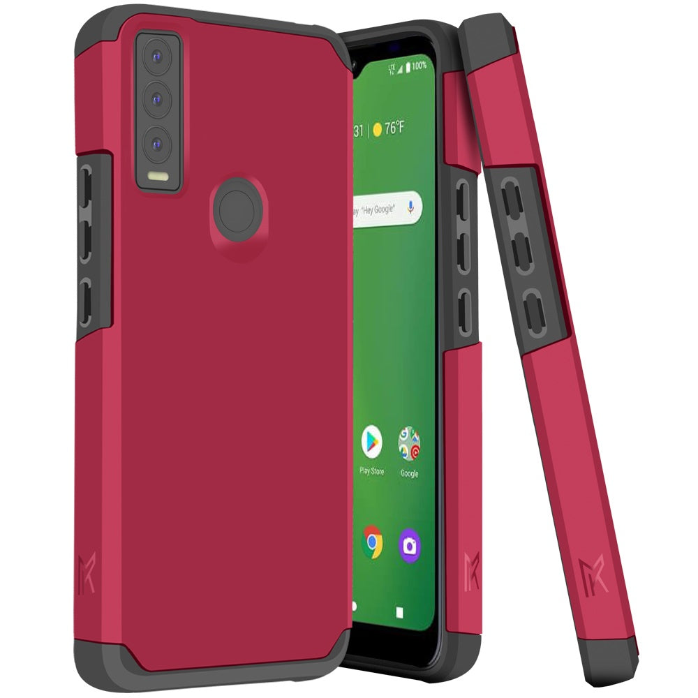 Cricket Ovation 3 Tough Strong MetKase Hybrid (Magnet Mount Friendly) Case Cover - Virtual Pink (1105268)