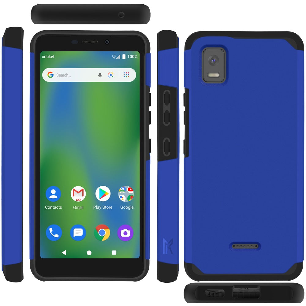 Cricket Debut Smart Tough Strong MetKase Hybrid (Magnet Mount Friendly) Case Cover - Classic Blue (1104870)