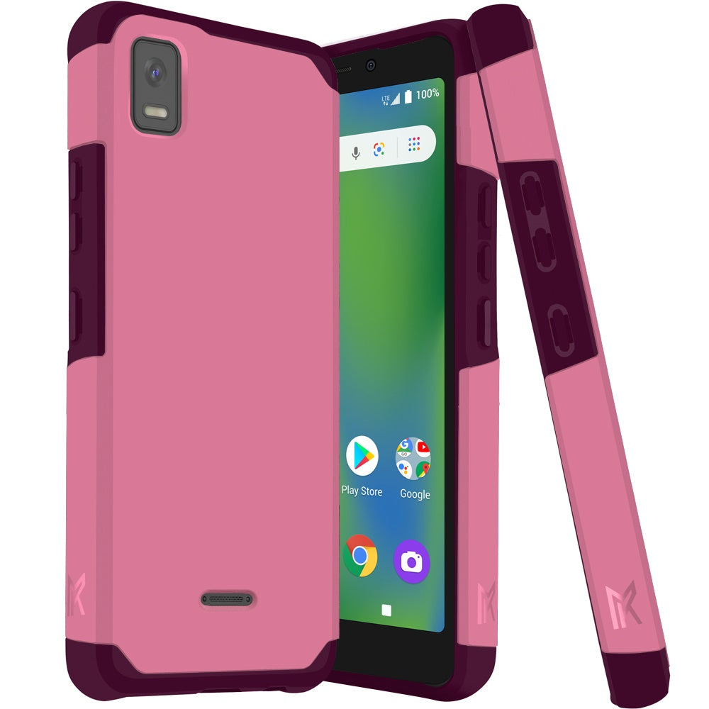 Cricket Debut Smart Tough Strong MetKase Hybrid (Magnet Mount Friendly) Case Cover - Fruity Wine (1104872)