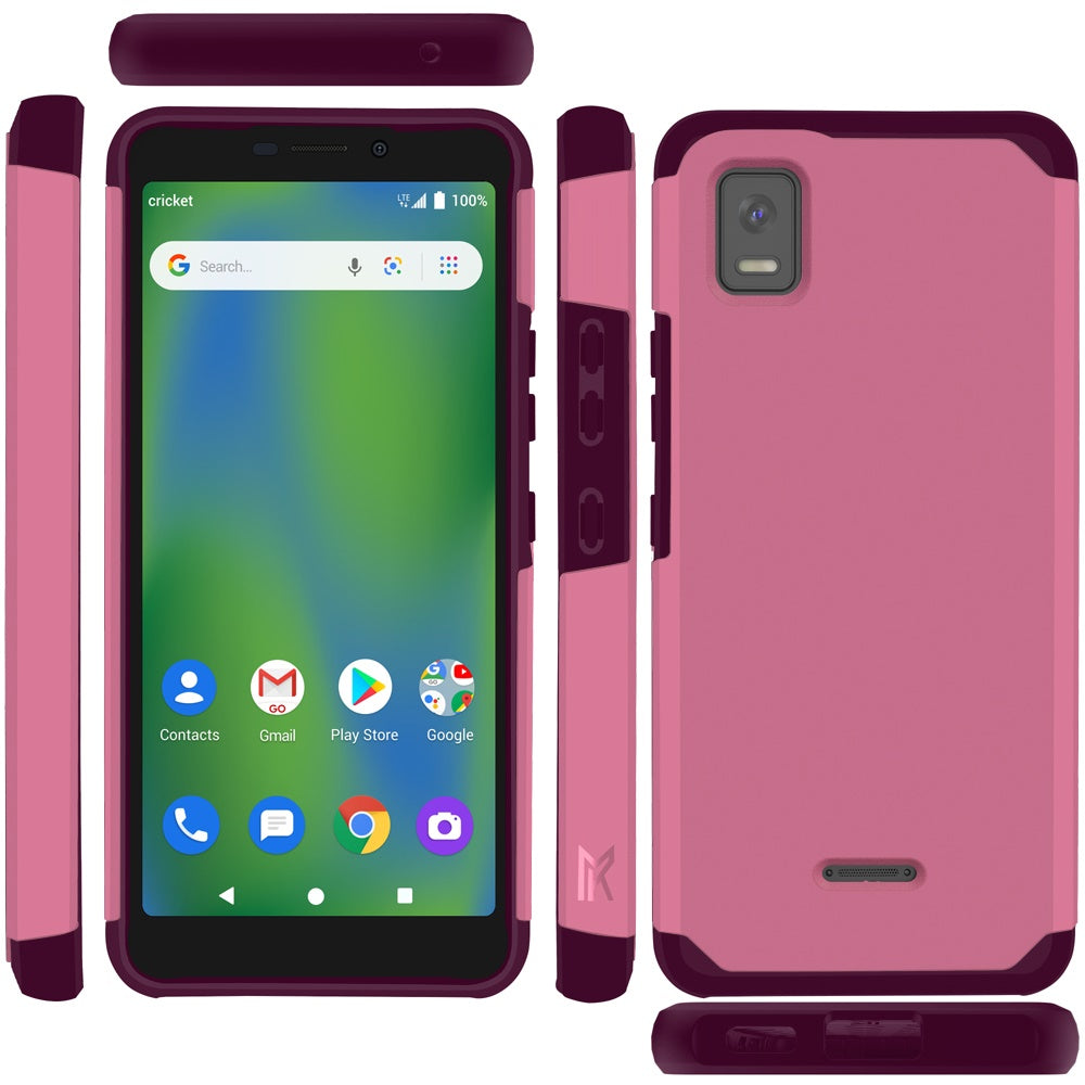 Cricket Debut Smart Tough Strong MetKase Hybrid (Magnet Mount Friendly) Case Cover - Fruity Wine (1104872)