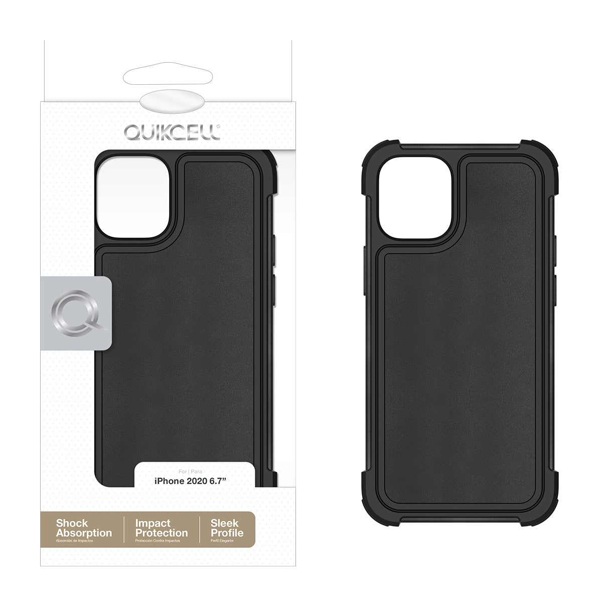 Apple iPhone 12 Pro Max Quikcell Operator All Purpose Protective Case - Pebble Black (1102573)