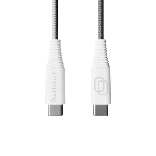 Cellhelmet Braided Type-C to Type-C Charge/Sync Cable 3, 6, 10ft - Gray Multipack (1108236) (MSRP $69.99)