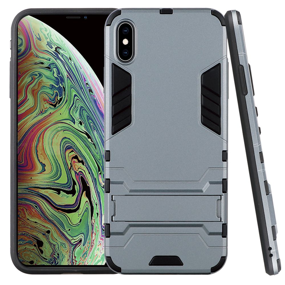 iPhone XS Max Dynamite Shockproof Kickstand Hybrid - Grey (951)