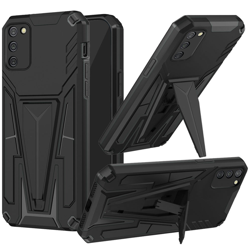 Samsung A02s Alien Design Shockproof Kickstand Magnetic Hybrid Case Cover - Black (1102617)
