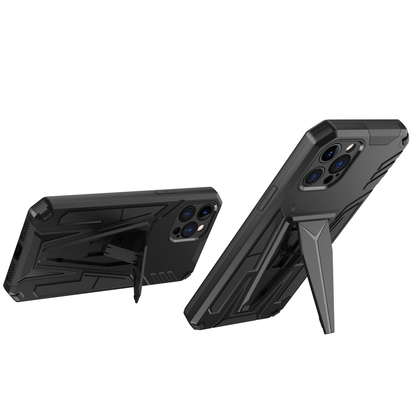 Apple iPhone SE 3 (2022) SE/8/7 Alien Design Shockproof Kickstand Magnetic Hybrid Case Cover - Black (1105161)