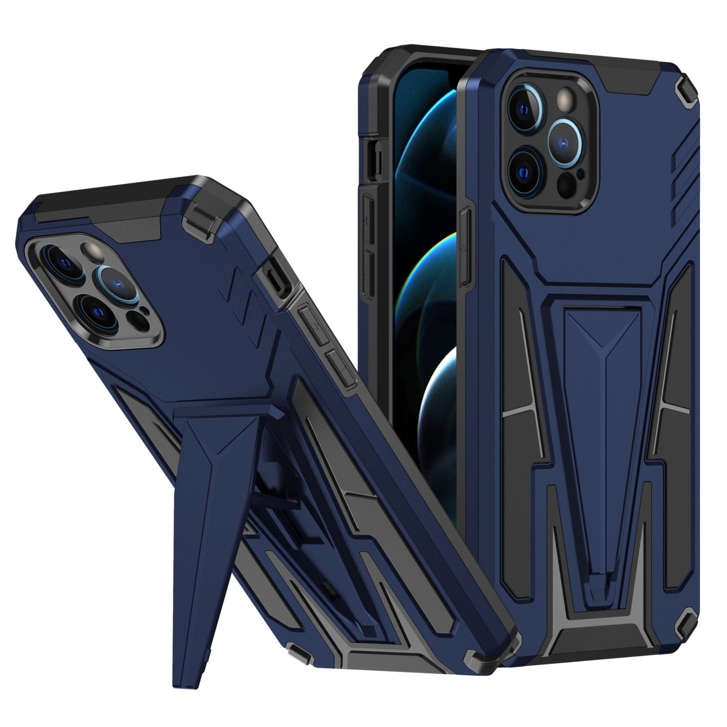 Apple iPhone SE 3 (2022) SE/8/7 Alien Design Shockproof Kickstand Magnetic Hybrid Case Cover - Blue (1105162)