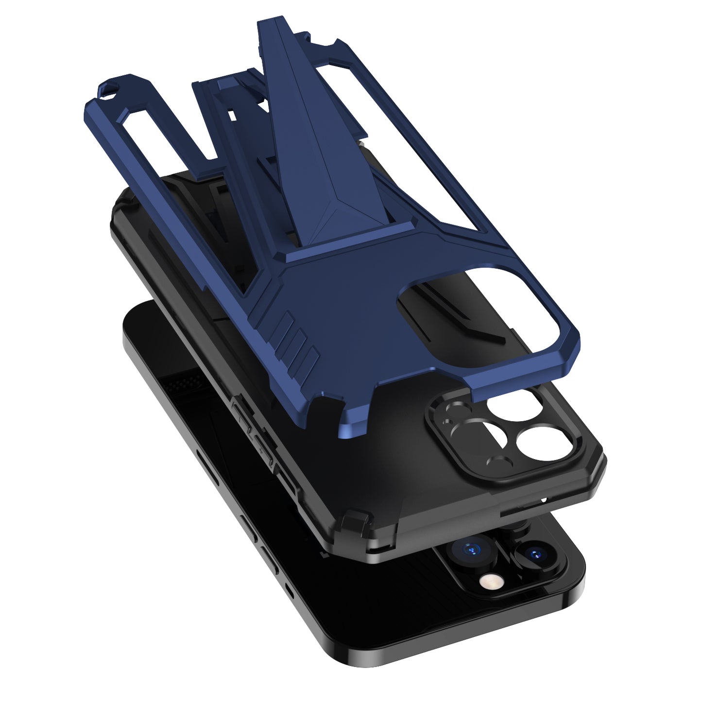 Apple iPhone SE 3 (2022) SE/8/7 Alien Design Shockproof Kickstand Magnetic Hybrid Case Cover - Blue (1105162)