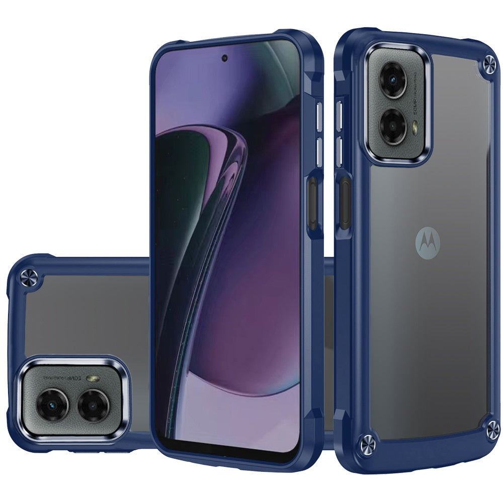 Motorola Moto G Stylus 5G 2024 Ultimate CaseX Transparent Hybrid Case with Metal Buttons And Camera Edges - Blue (1106967)