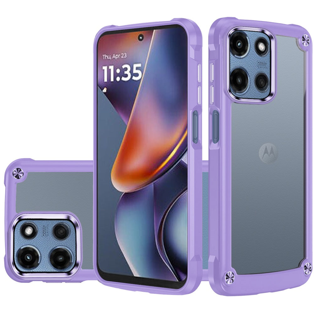 Moto G 5G 2025/2026 - G Play 2026 - Ultimate CaseX Transparent Hybrid Case with Metal Buttons And Camera Edges - Light Purple (1107538) (MSRP 49.99)