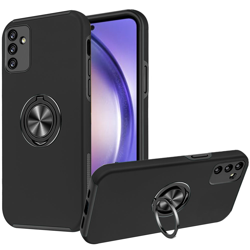 Samsung A54 CHIEF Oil Painted Magnetic Ring Stand Hybrid Case Cover - Black (1107502)