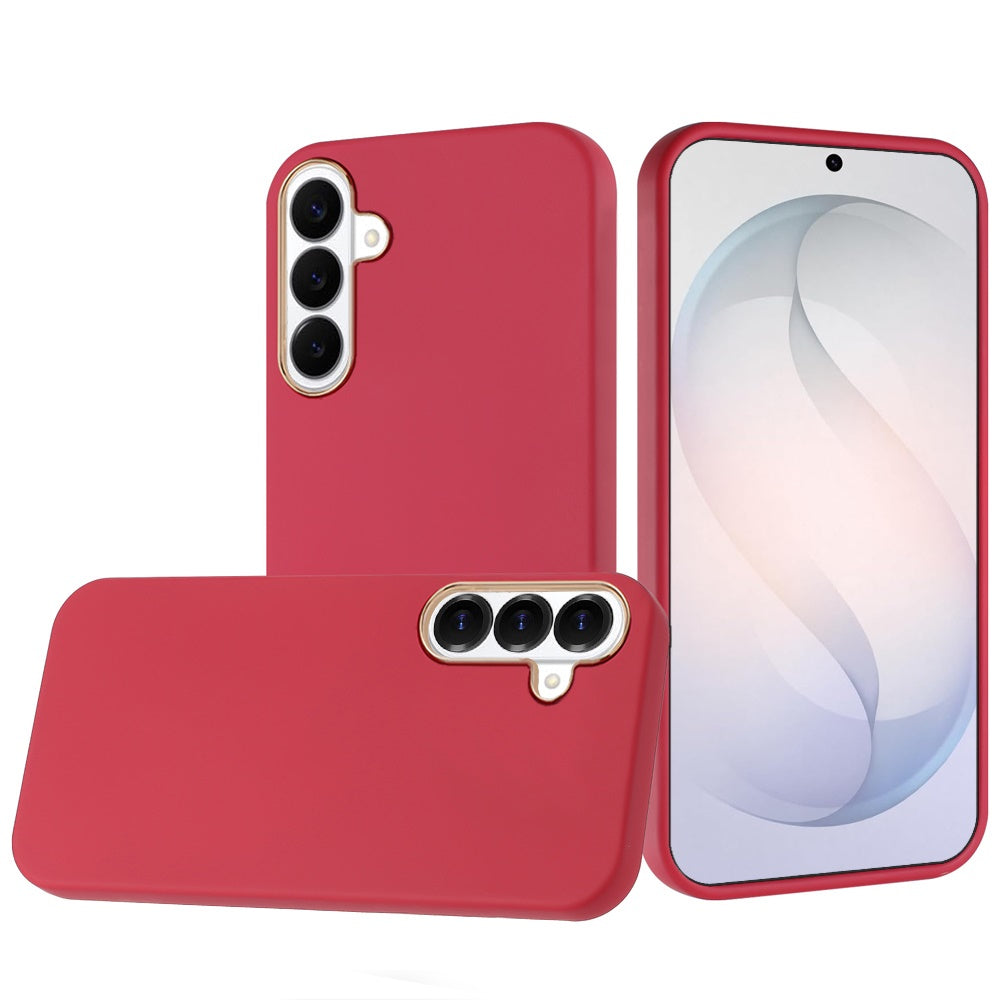 Samsung Galaxy s26 FE Classy Slick Chromed Around Hybrid Case Cover - Burgundy (1108156) (MSRP $49.99)