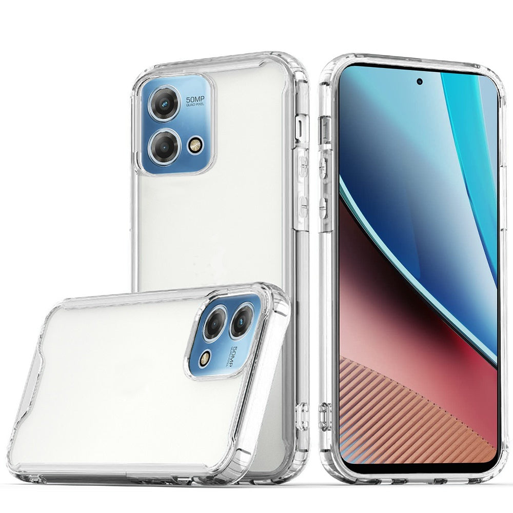 Motorola G Stylus 5G 2023 Colored Shockproof Transparent Hard PC TPU Hybrid Case Cover - Clear/Clear (1105747)