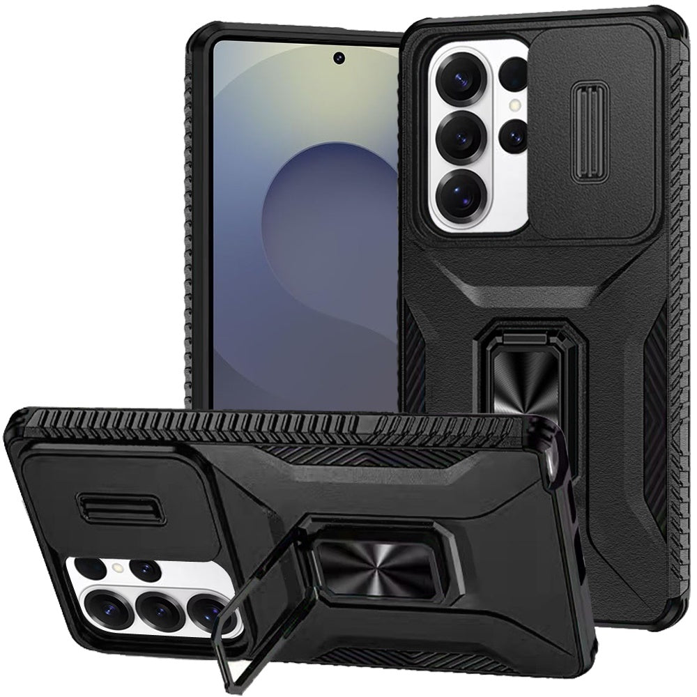 Samsung s26 Ultra Complete Magnetic Metal Ring Stand Camera Protection Hybrid - Black ( 1107826) (MSRP $49.99)
