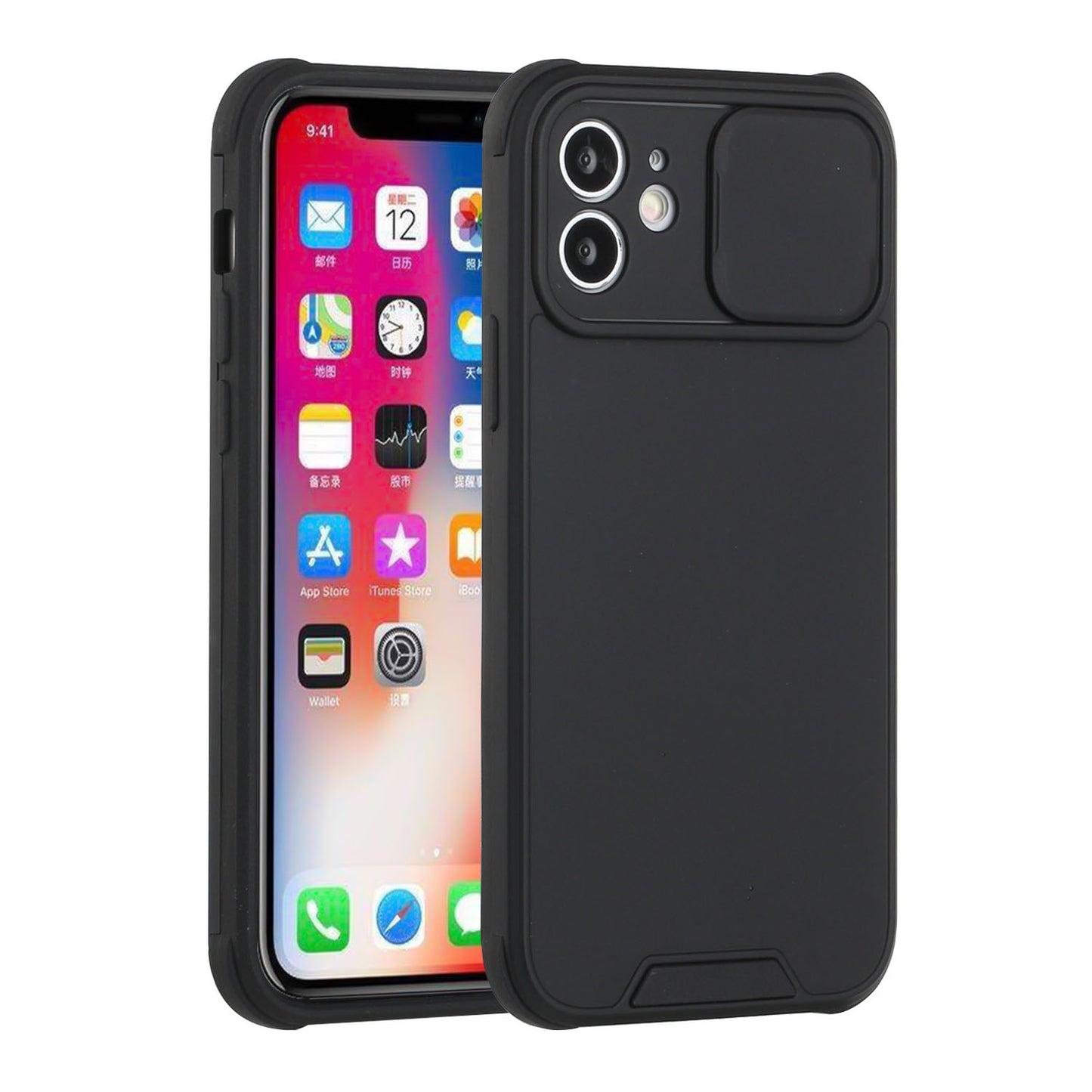 Apple iPhone 13 Pro Heavy Duty Camera Protection Shockproof Hybrid Case Cover - Black (1102765)