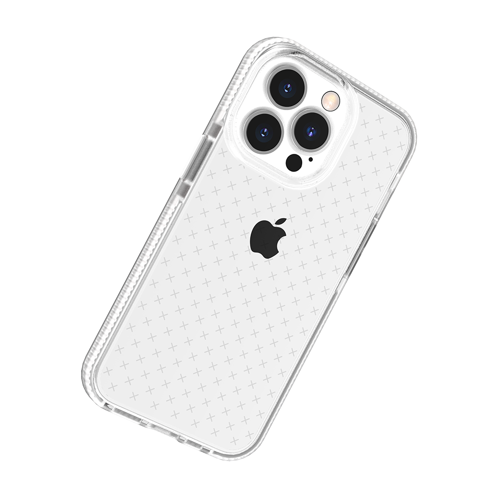 Apple iPhone 13 Pro CROSS Design Ultra Thick 3.0mm Transparent ShockProof Hybrid Case Cover - White (1102775)