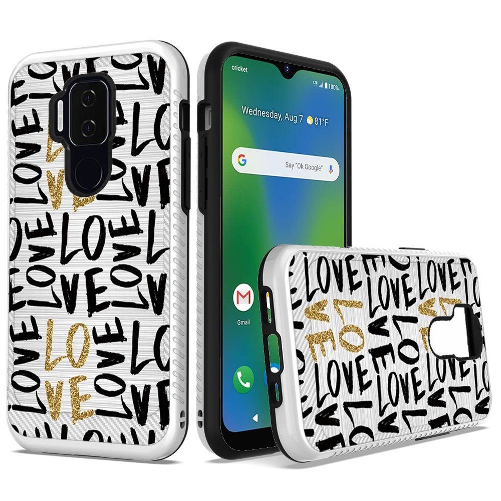 Cricket Influence Design Slim Brushed Hybrid Cover Case - Love In Gold (1101244)
