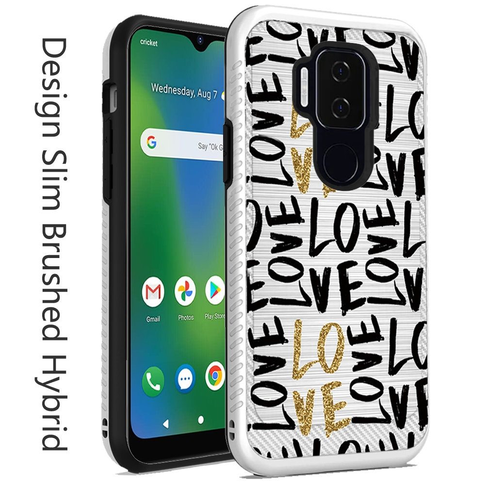 Cricket Influence Design Slim Brushed Hybrid Cover Case - Love In Gold (1101244)