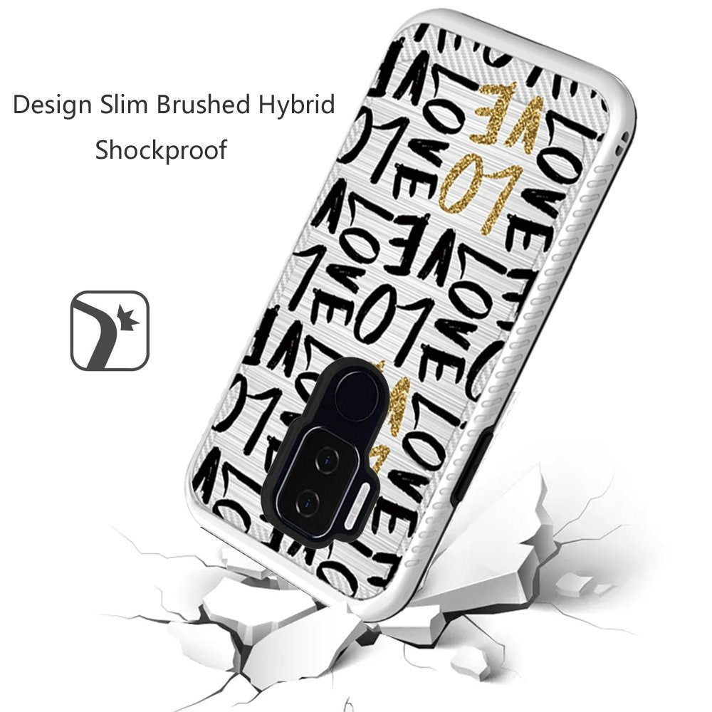 Cricket Influence Design Slim Brushed Hybrid Cover Case - Love In Gold (1101244)