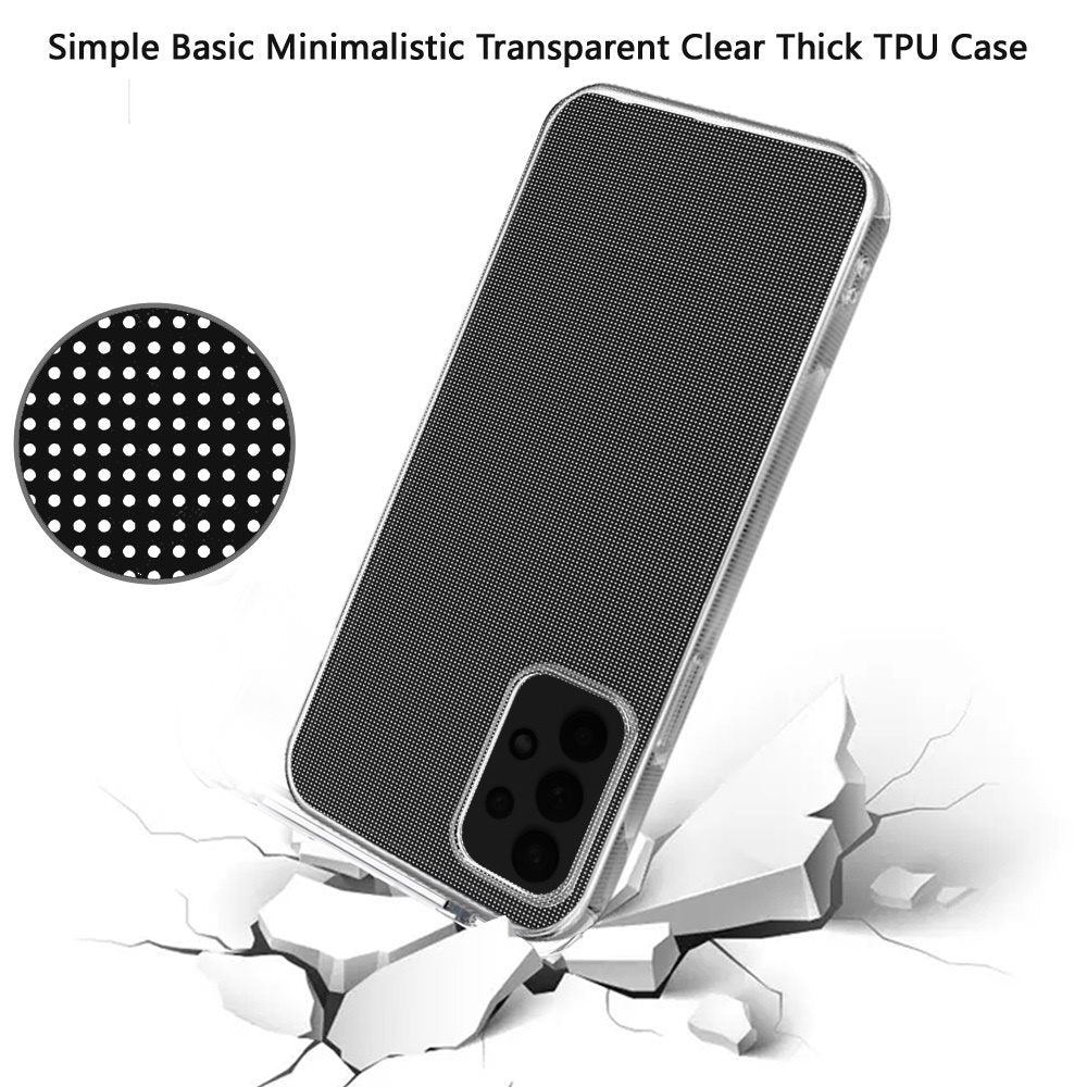 Samsung Galaxy A52 5G Simple Basic Minimalistic Transparent Clear Thick TPU Case Cover - Clear (1103383)