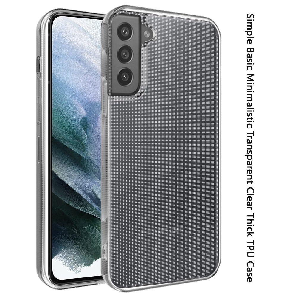 Samsung Galaxy S21 FE 3in1 Simple Basic Minimalistic Transparent Clear Thick TPU Case Cover - Clear (1103289)