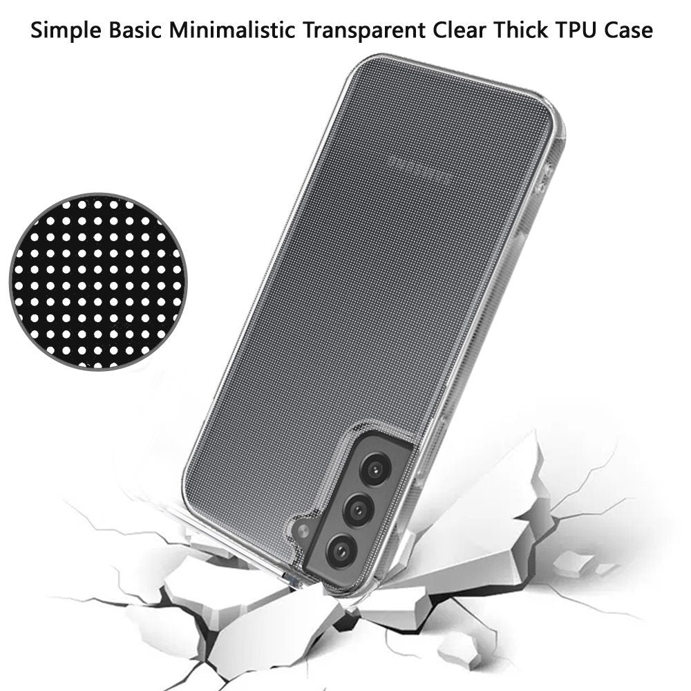 Samsung Galaxy S21 FE 3in1 Simple Basic Minimalistic Transparent Clear Thick TPU Case Cover - Clear (1103289)