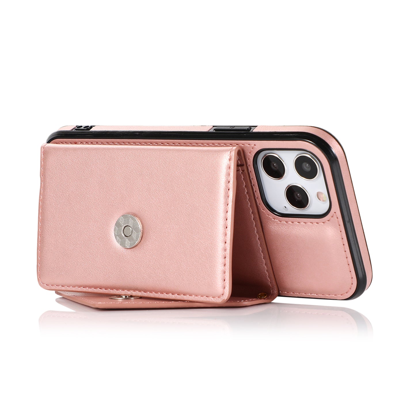 Moto G Play 2021 ELEGANT Wallet Case ID Money Holder Case Cover - Rose Gold (1101379)