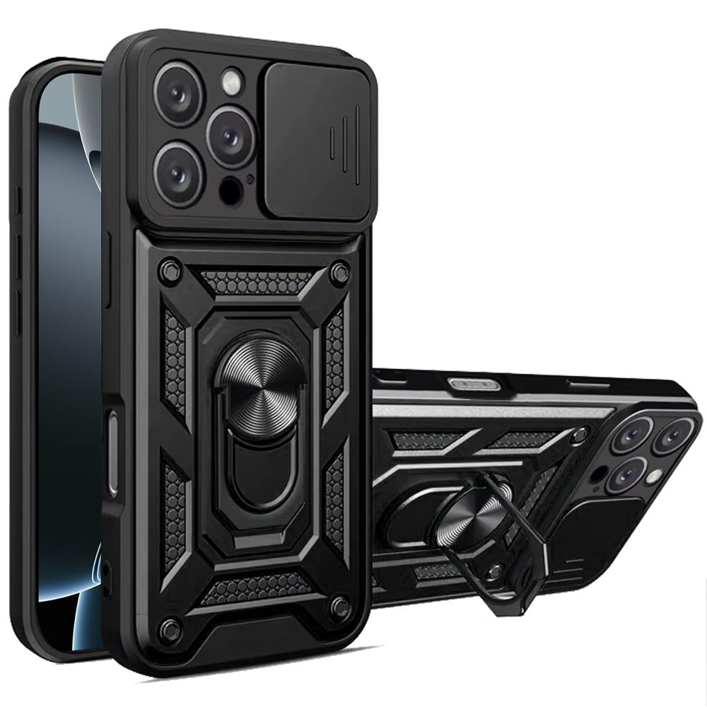 iPhone 16 Pro Max 6.9 inch ELITE Camera Push Magnetic Ring Stand Hybrid Case Cover - Black (11037786) ($39.99 MSRP)