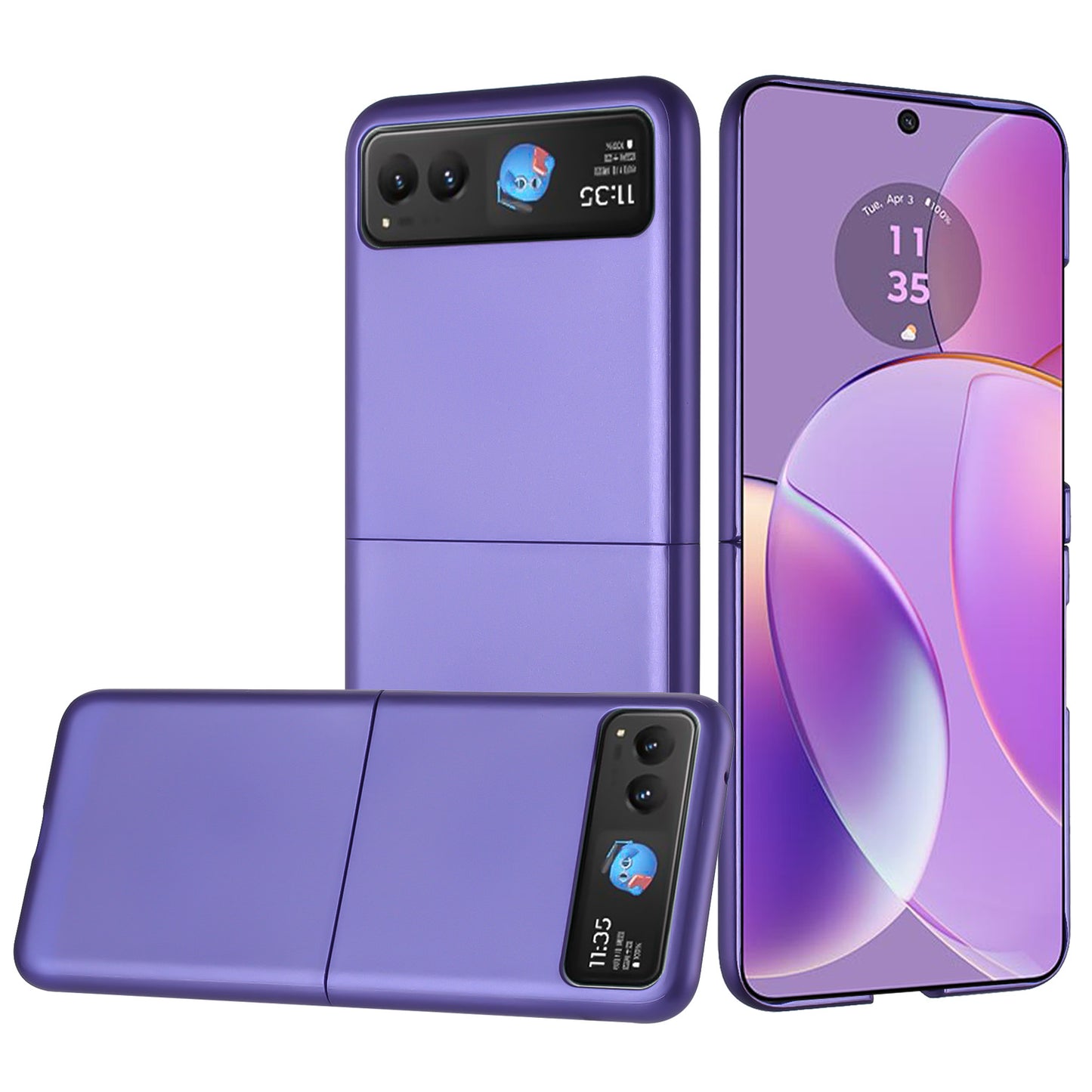 Motorola Razr 2023 Snap On Premium Matte Finish Case Cover - Dark Purple (1106319)