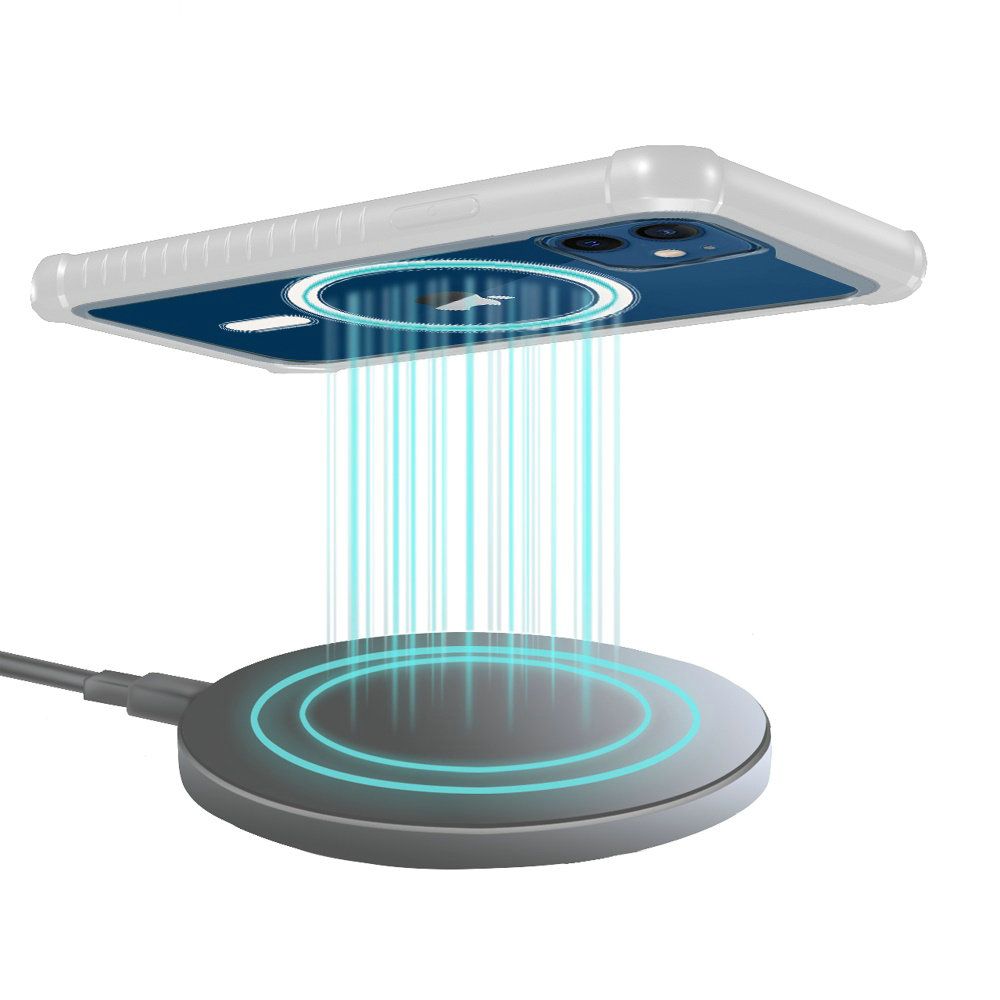 Apple iPhone 12 Mini 5.4 MegSafe Magnet Frosted Bumper Case Cover - Clear/Clear (1101835)