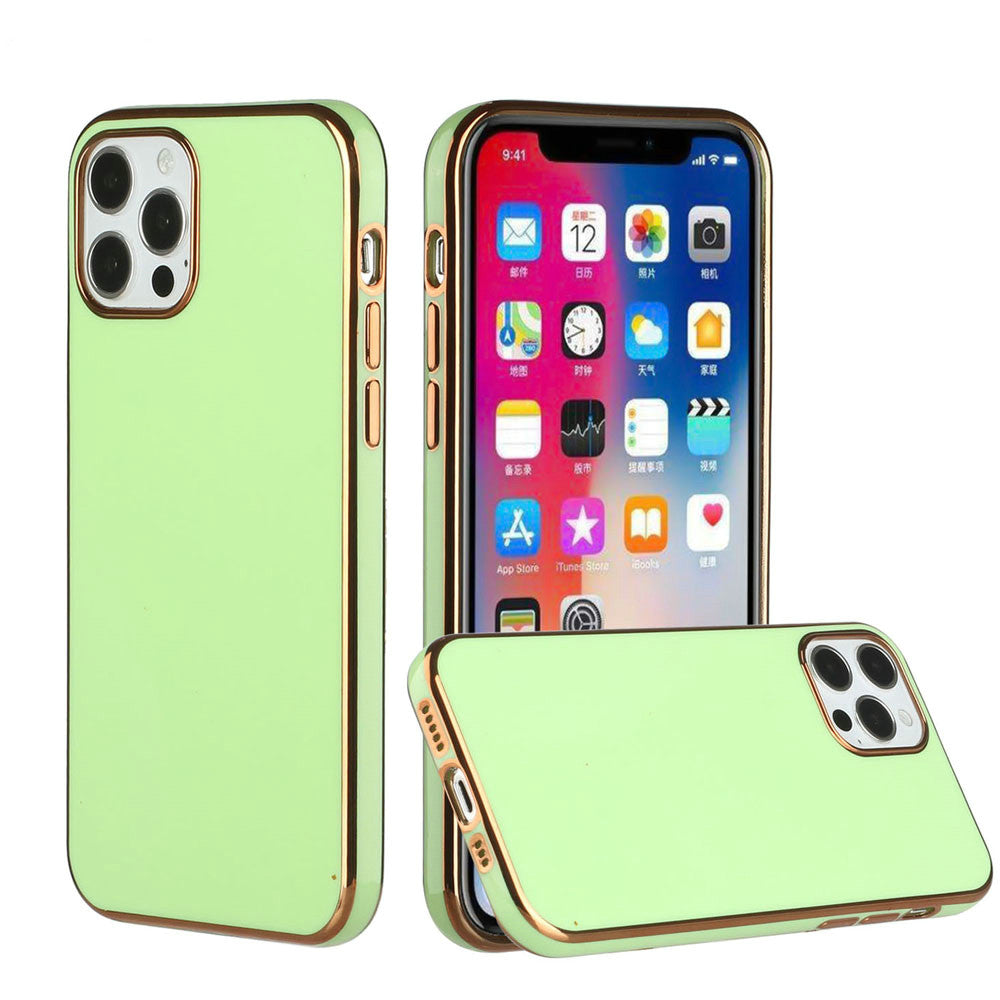 Apple iPhone SE2 (2020) 8/7/6/6s Electroplated Fashion Solid Color TPU Case Cover - Light Green (1102999)