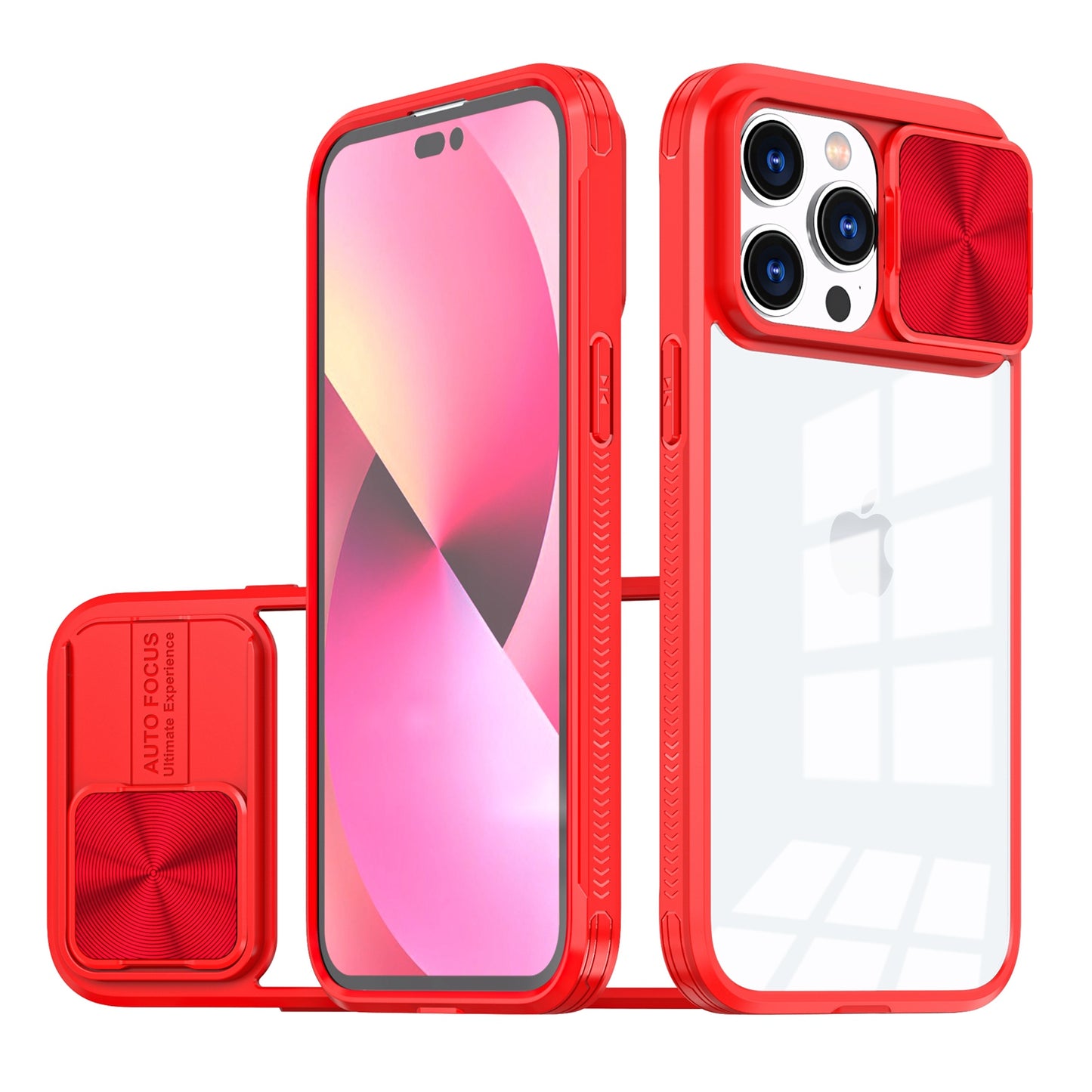 iPhone 15 Pro Max Fusion Transparent Clear Hybrid Case Cover - Red (1106107)