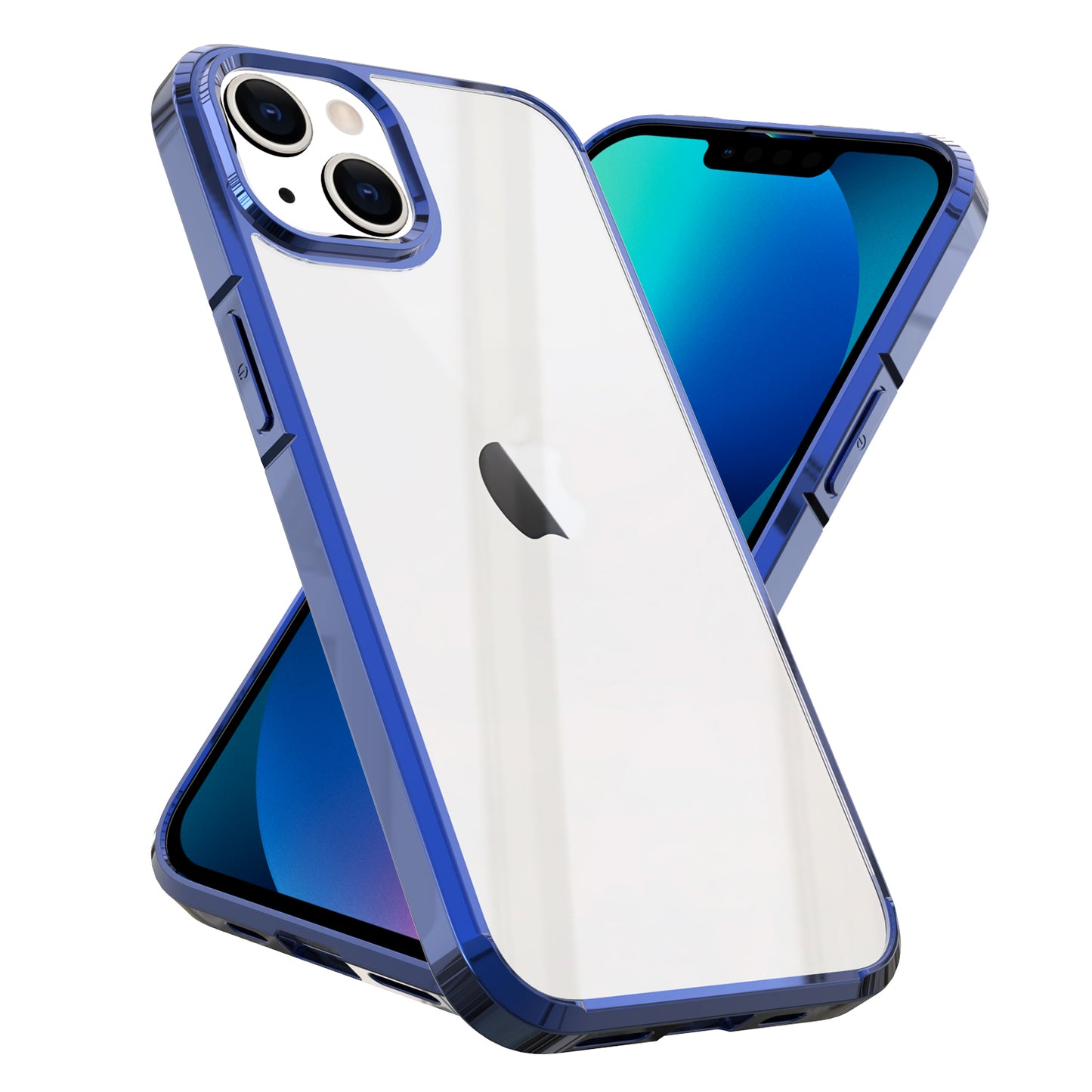 Apple iPhone 13 Pro Max High Quality Premium Ultra Thin Transparent Fused Hybrid Case Cover - Trans Blue (1102758)
