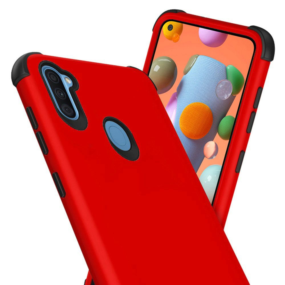 Samsung Galaxy A11 King Tuff Hybrid Case Cover - Red /Black (110070)