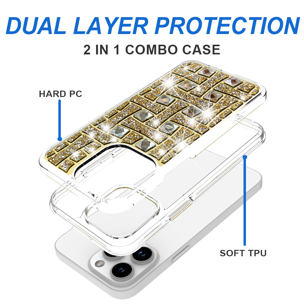 Motorola MOTO G 5G 2023 Bling Hybrid Case Cover - Gold (1105824)