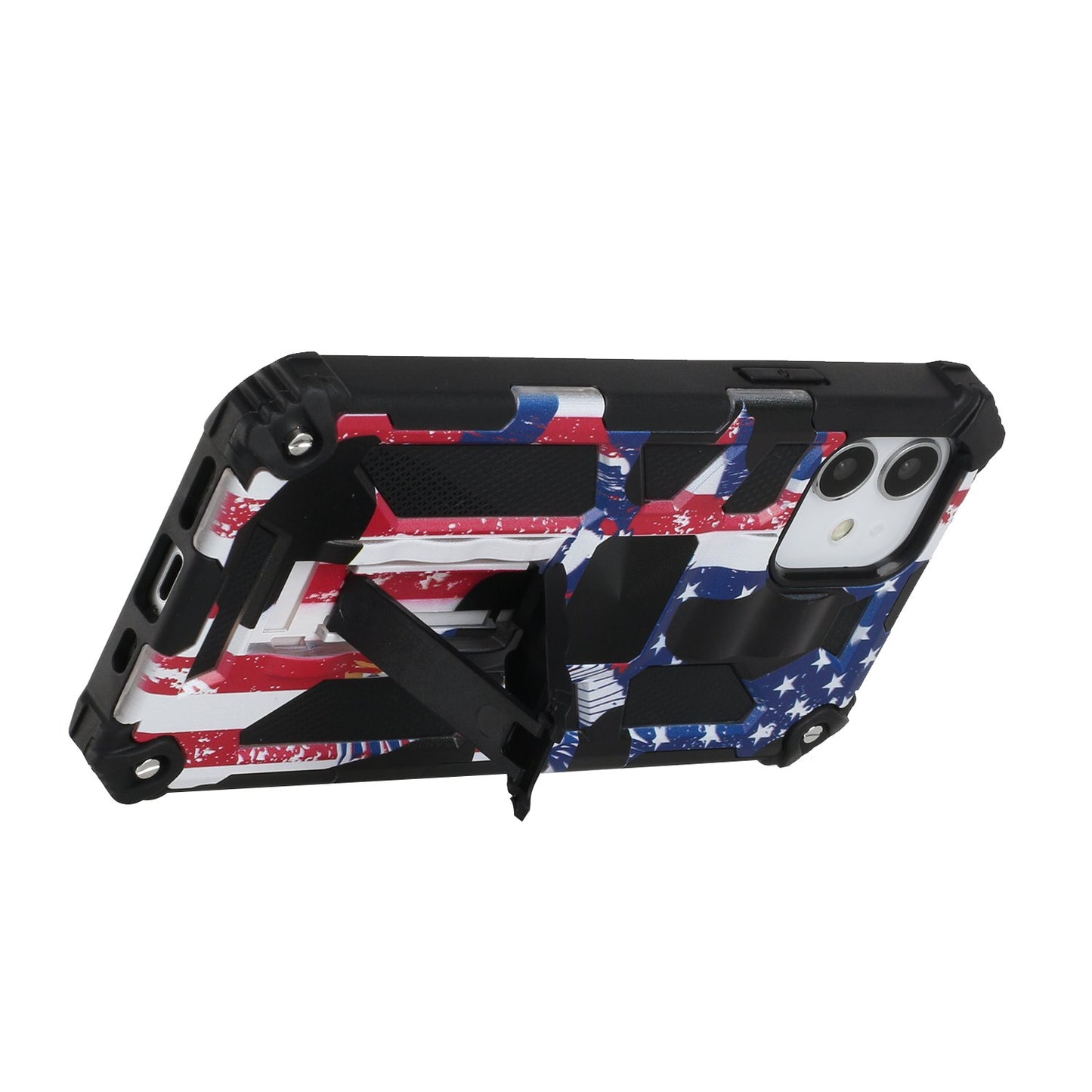 Apple iPhone 13 Pro Max 6.7 Machine Design Magnetic Kickstand Case Cover - American Flag (1102167)