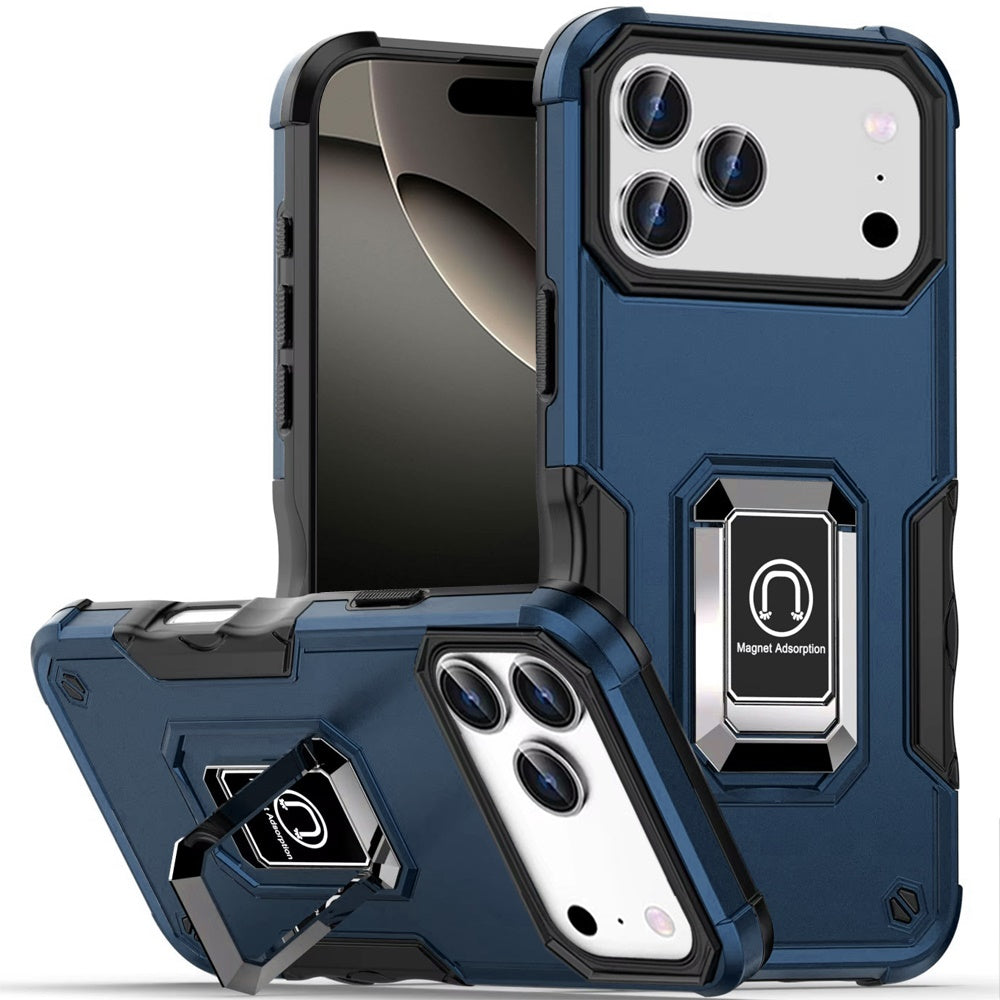 iPhone 17 Pro Max OPTIMUM Magnetic Ring Stand Hybrid Case Cover - Blue ( 1107750) (MSRP $59.99)