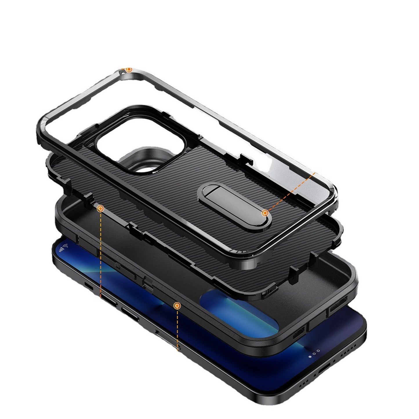 Apple iPhone 11 (XI6.1) PEAK 3in1 Toughest Hybrid with Stand Cover Case - Black/Black (1106737)