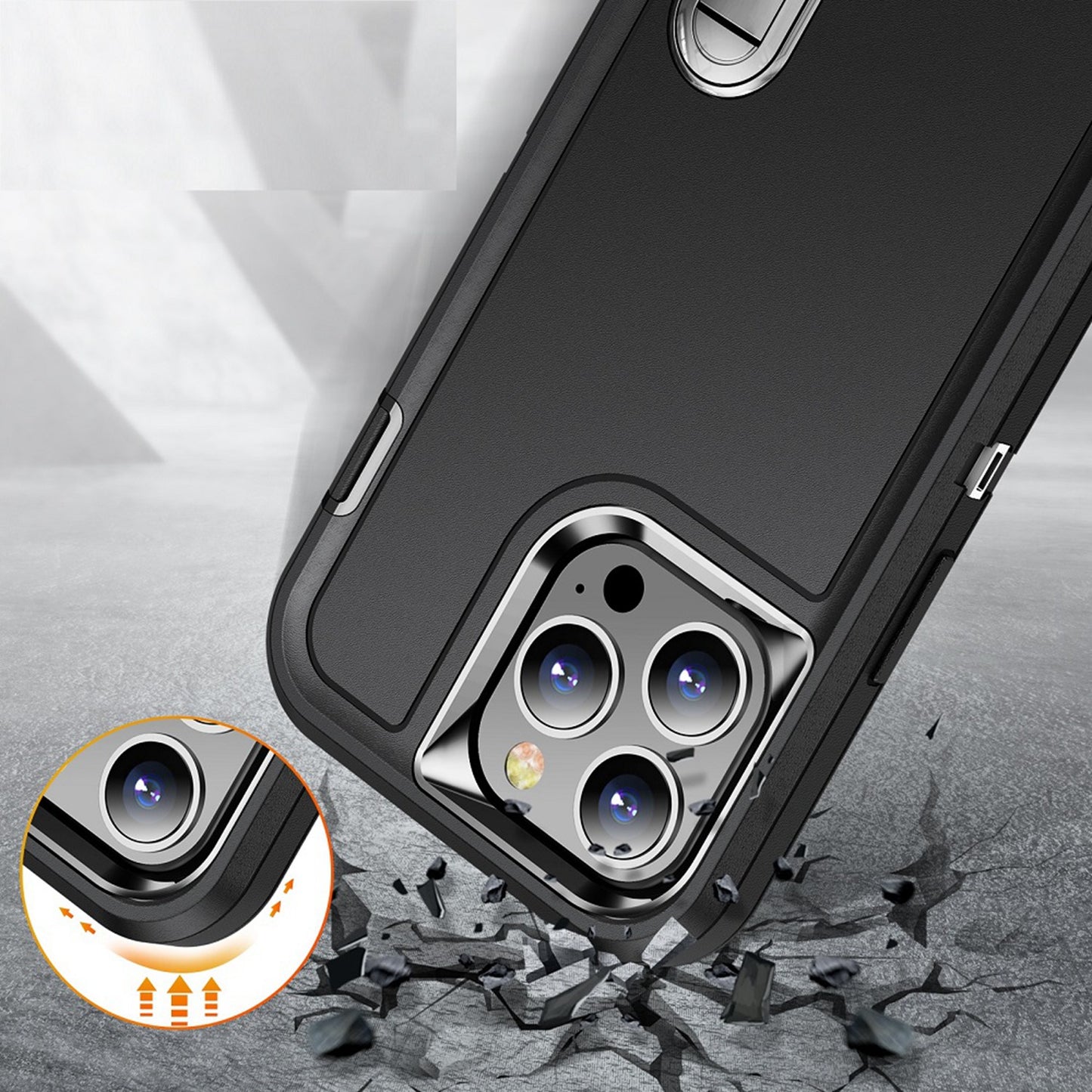 Apple iPhone 11 (XI6.1) PEAK 3in1 Toughest Hybrid with Stand Cover Case - Black/Black (1106737)