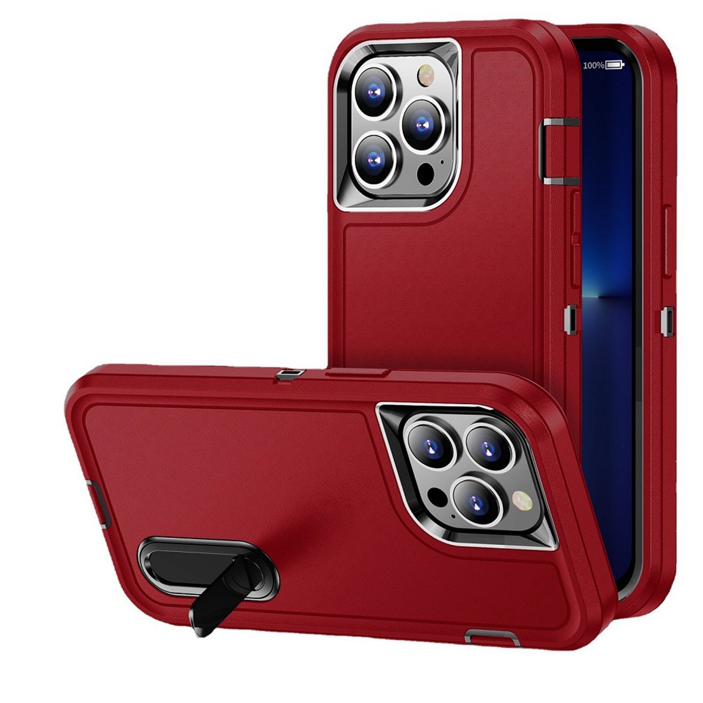 Apple iPhone 11 (XI6.1) PEAK 3in1 Toughest Hybrid with Stand Cover Case - Red/Black (1106739)