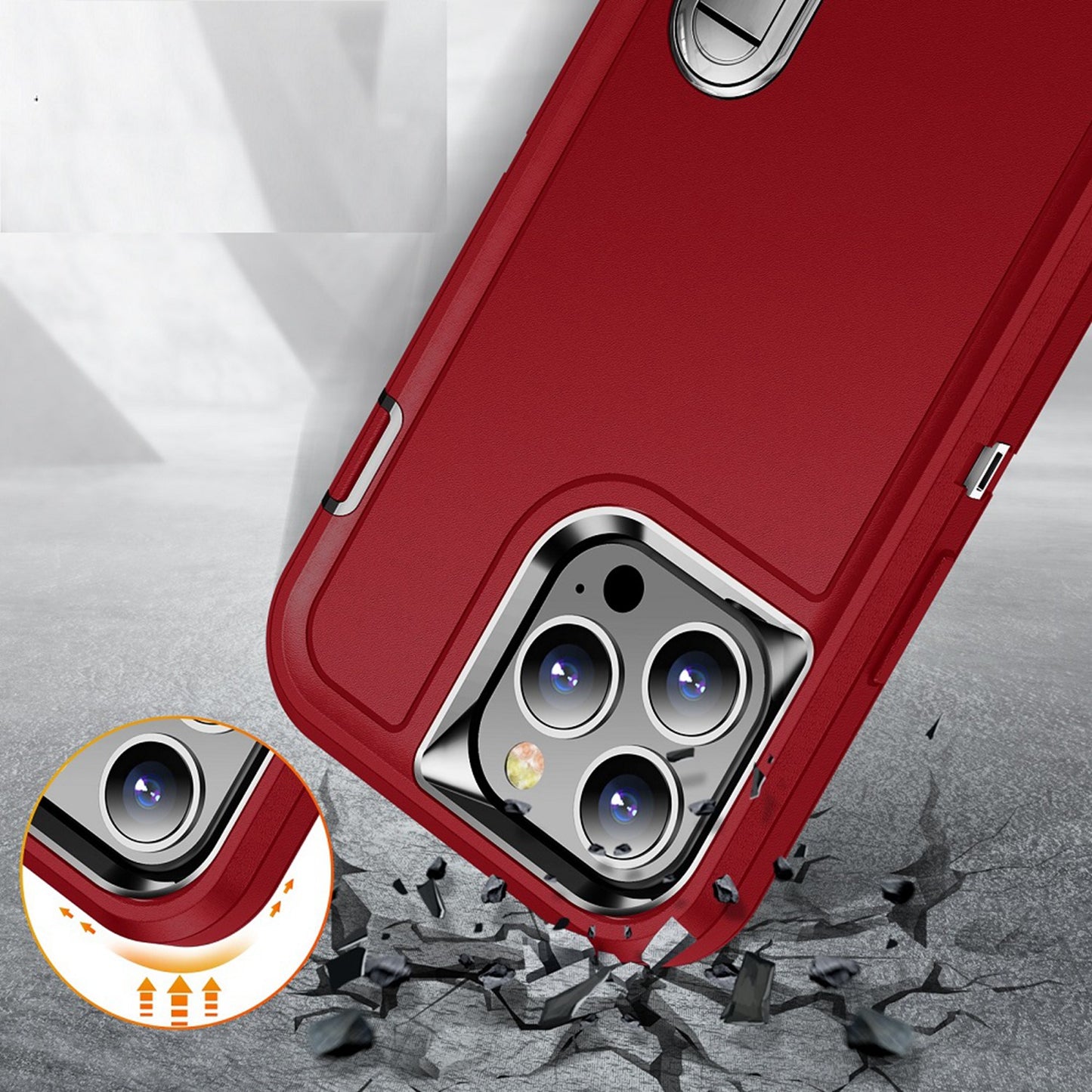 Apple iPhone 11 (XI6.1) PEAK 3in1 Toughest Hybrid with Stand Cover Case - Red/Black (1106739)