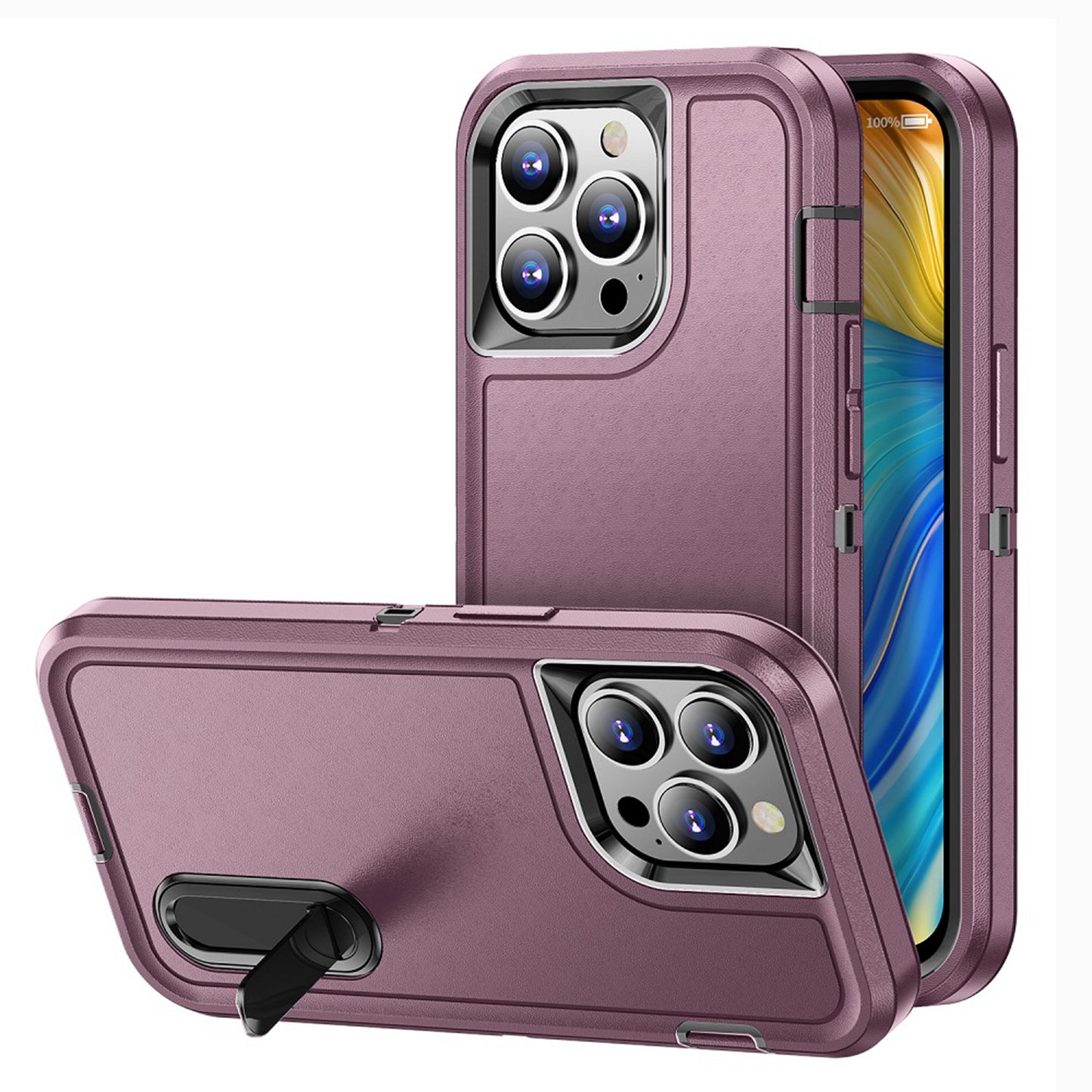 Apple iPhone 11 (XI6.1) PEAK 3in1 Toughest Hybrid with Stand Cover Case - Burgundy/Black (1106736)