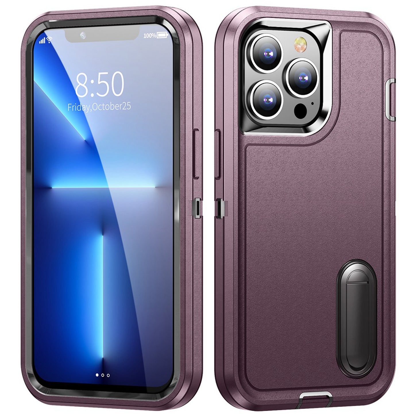Apple iPhone 11 (XI6.1) PEAK 3in1 Toughest Hybrid with Stand Cover Case - Burgundy/Black (1106736)