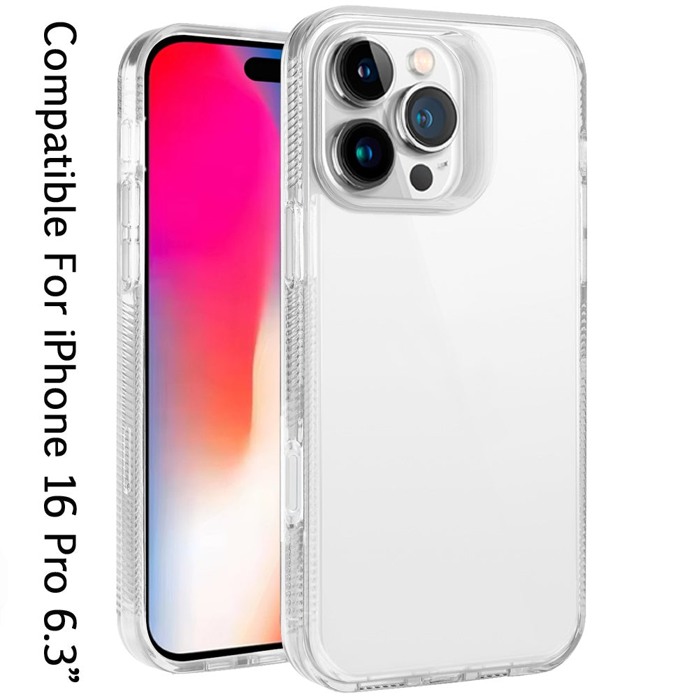 iPhone 16 Pro 6.3 inchPremium Transparent Thick 2.0mm PC TPU Hybrid - Clear (1107203)