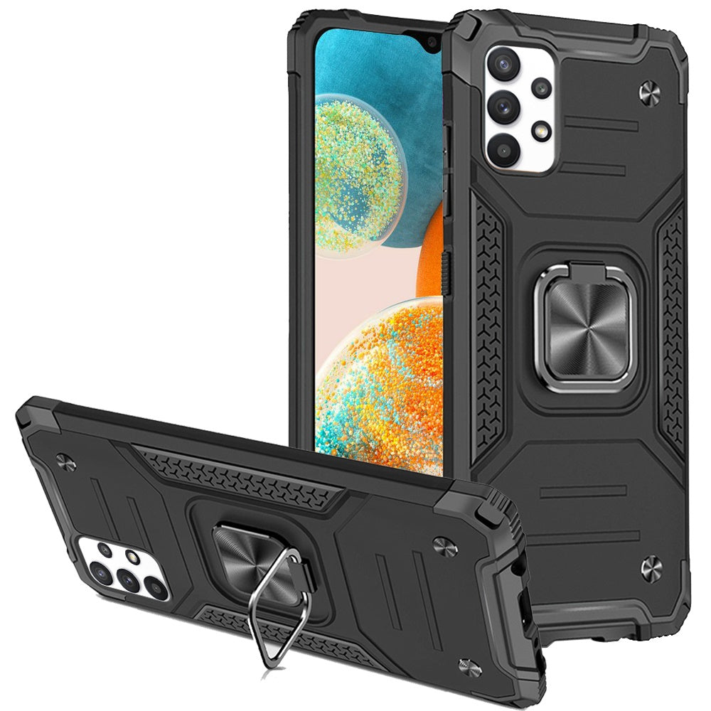 Samsung A23 5G Robust Magnetic Kickstand Hybrid Case Cover - Black (1104801)
