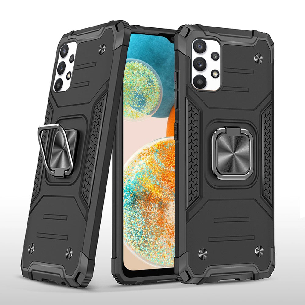 Samsung A23 5G Robust Magnetic Kickstand Hybrid Case Cover - Black (1104801)