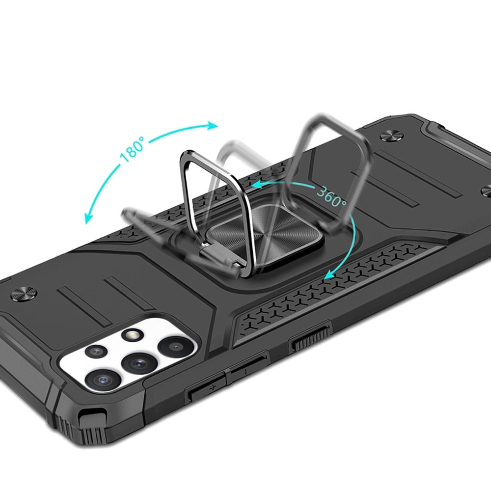 Samsung A23 5G Robust Magnetic Kickstand Hybrid Case Cover - Black (1104801)