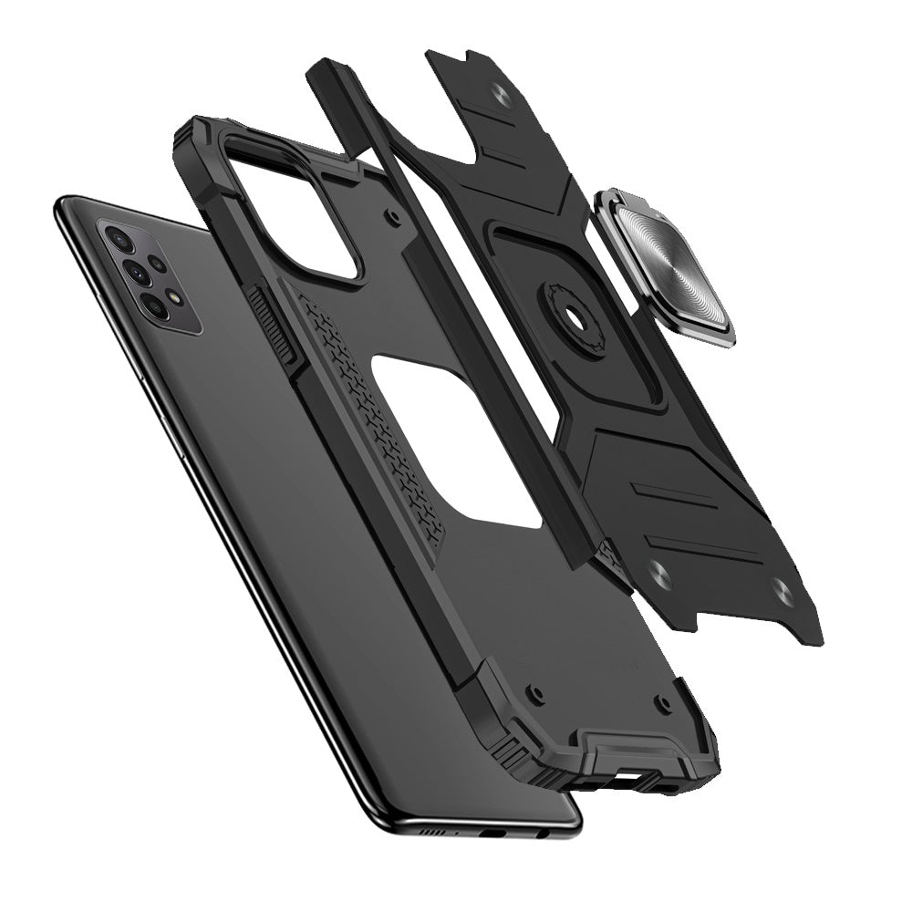 Samsung A23 5G Robust Magnetic Kickstand Hybrid Case Cover - Black (1104801)
