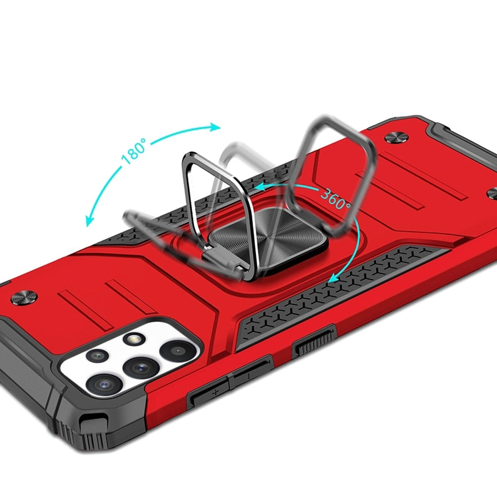Samsung A23 5G Robust Magnetic Kickstand Hybrid Case Cover - Red (1104803)